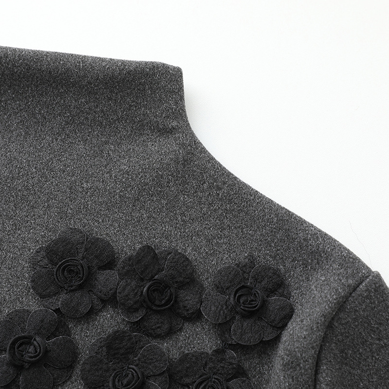 Moterų baziniai marškinėliai su fliso pamušalu ir pusaukštė kaklo apykakle – Žiemos 2025, Poliesterio pluoštas 80–90%, Elegantiškas kasdienis stilius, Spaudintas raštas, Įprastas ilgis 50–65 cm