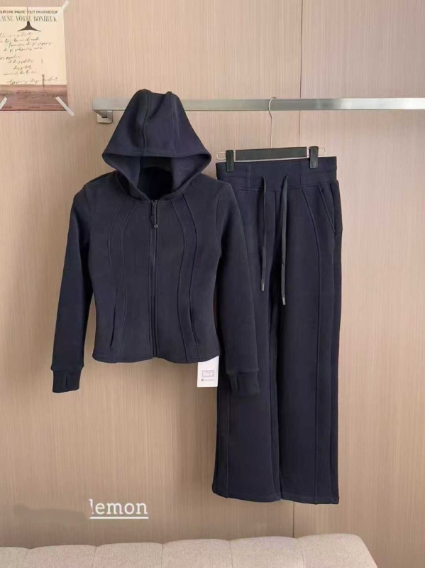 Női kabát - Slim fit, két darabos készlet, fleece béléses, vastag, reveres gallér és zsinórzáras zárás, téli 2025