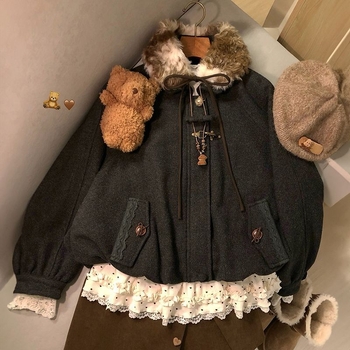 Geacă matlasată pentru femei, cu guler din blană detașabil, pentru toamnă-iarnă, cald, material din bumbac-poliester cu peste 95% poliester