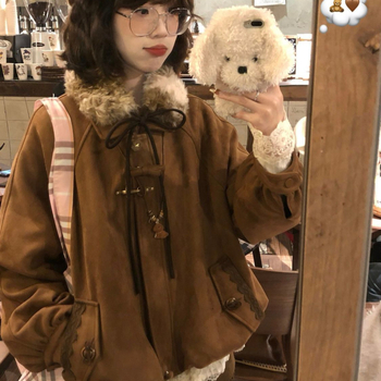 Geacă matlasată pentru femei, cu guler din blană detașabil, pentru toamnă-iarnă, cald, material din bumbac-poliester cu peste 95% poliester