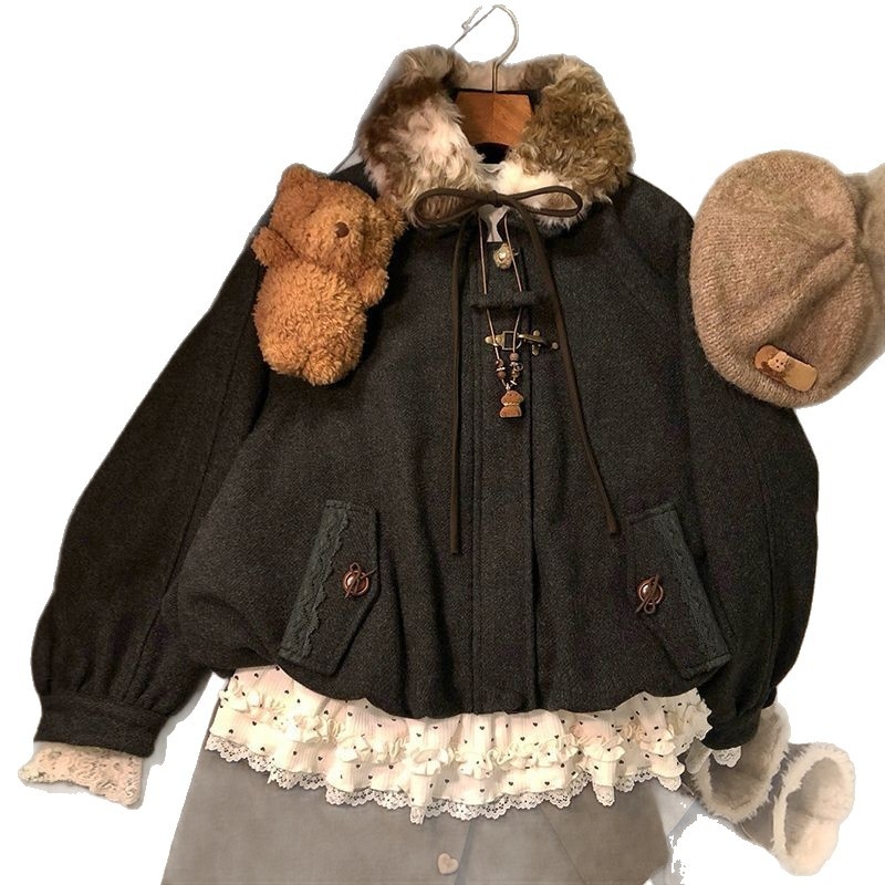 Geacă matlasată pentru femei, cu guler din blană detașabil, pentru toamnă-iarnă, cald, material din bumbac-poliester cu peste 95% poliester