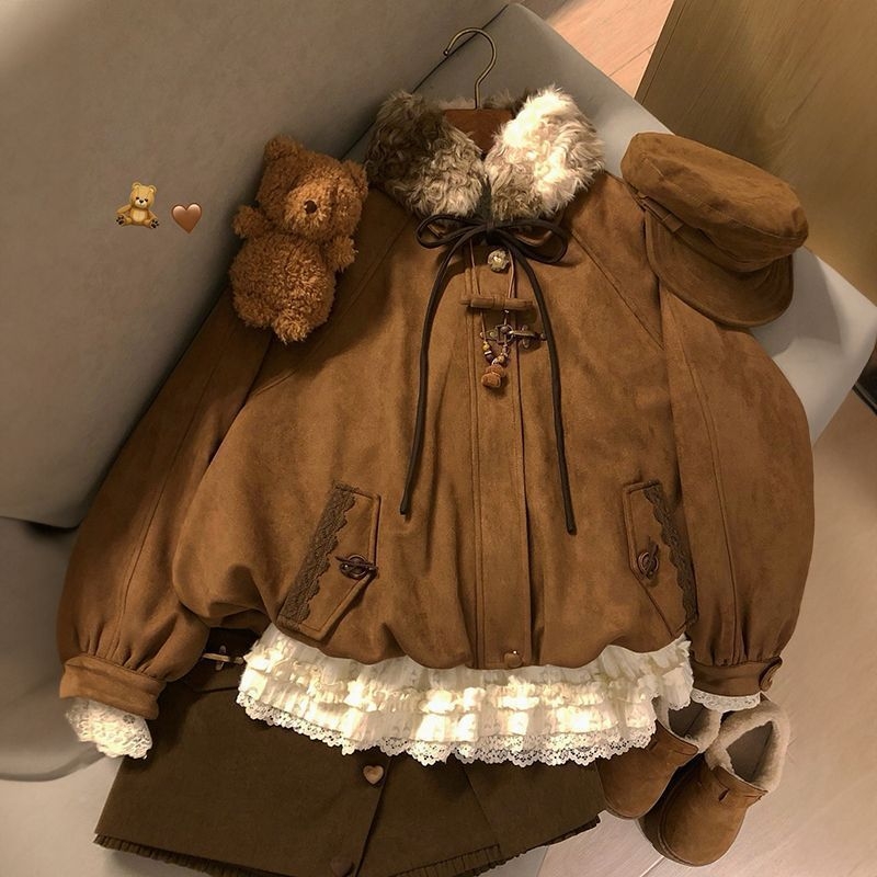 Geacă matlasată pentru femei, cu guler din blană detașabil, pentru toamnă-iarnă, cald, material din bumbac-poliester cu peste 95% poliester