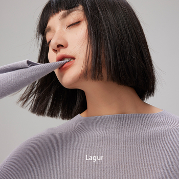 Blue Enough vuneni pulover bez šavova od Yangtze vlakna, debeo, poluvisoki ovratnik, dugi rukavi, uobičajena duljina