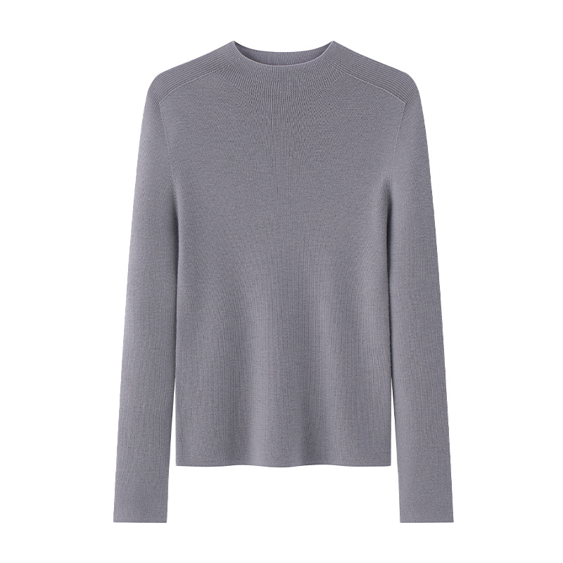 Blue Enough vuneni pulover bez šavova od Yangtze vlakna, debeo, poluvisoki ovratnik, dugi rukavi, uobičajena duljina