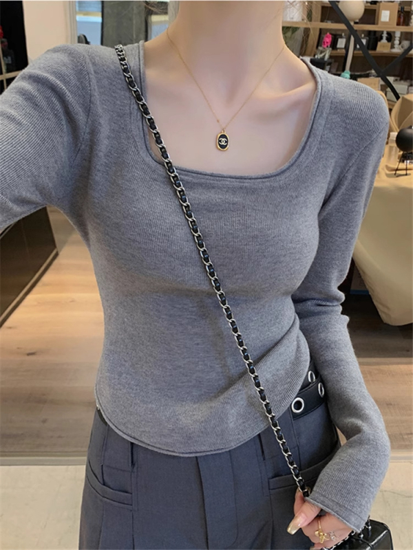 Ženski pleteni džemper s kapuljačom, uski kroj, dugi rukavi, kvadratni ovratnik, pleteni materijal od viskoze