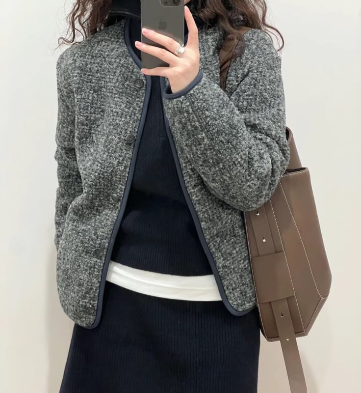 Kabát z polar fleece, voľný strih, golier polo, jednoradové zapínanie