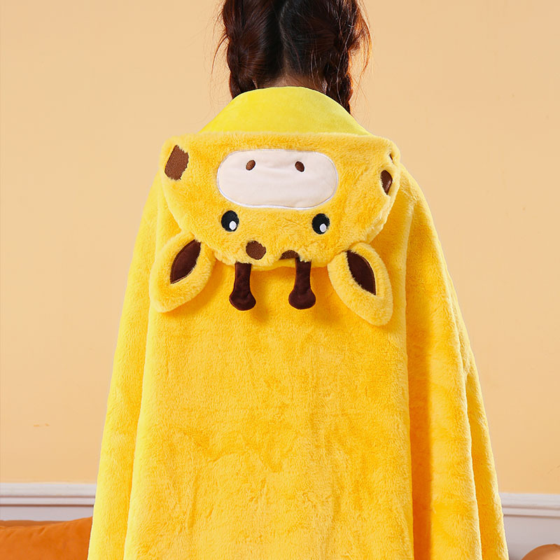 Одеяло с качулка и наметало – карикатурен модел, полиестер, печат, унисекс