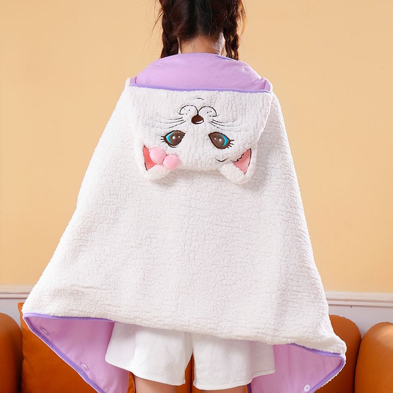 Одеяло с качулка и наметало – карикатурен модел, полиестер, печат, унисекс