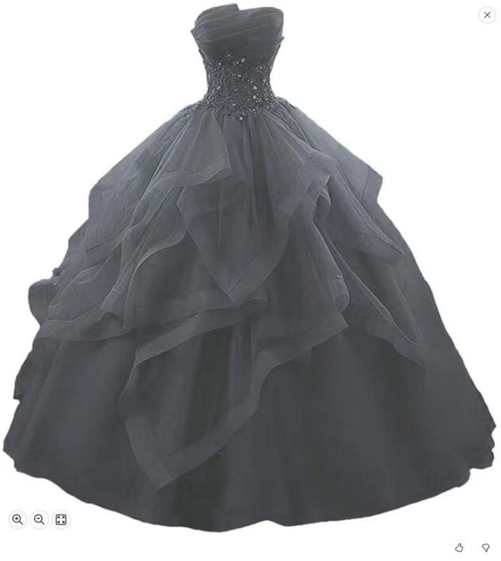 Večernja haljina s dekolteom tipa cijev, puff tutu suknja, duga do poda, majčinska haljina od poliestera