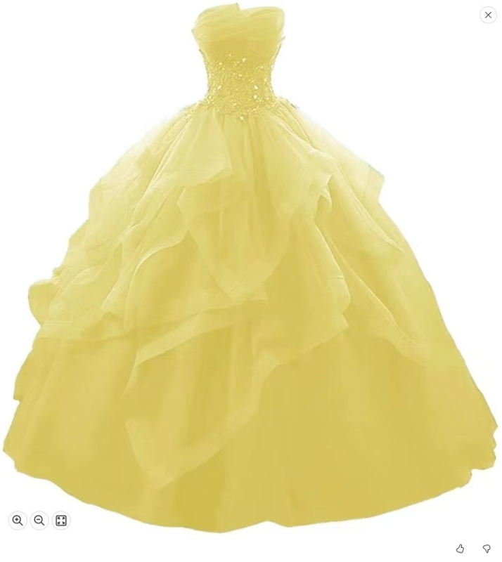 Večernja haljina s dekolteom tipa cijev, puff tutu suknja, duga do poda, majčinska haljina od poliestera