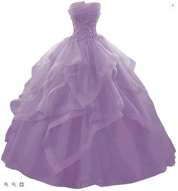 Večernja haljina s dekolteom tipa cijev, puff tutu suknja, duga do poda, majčinska haljina od poliestera