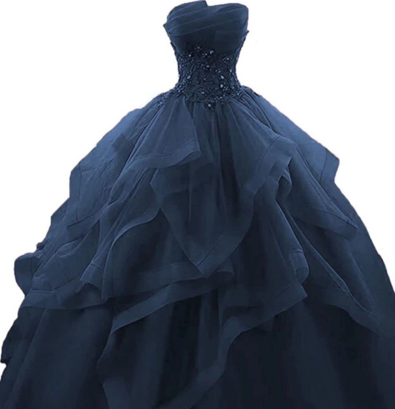 Večernja haljina s dekolteom tipa cijev, puff tutu suknja, duga do poda, majčinska haljina od poliestera