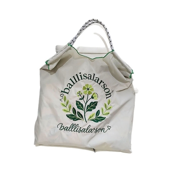 Krosbody torba od najlona s japanskim stilom izšivanjem, otvoreni vrh, velika kapaciteta