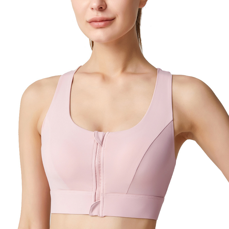 LAHN sportska grudnjaka s prednjim zatvaračem, visoka potpora, prozračna i brzo se suši