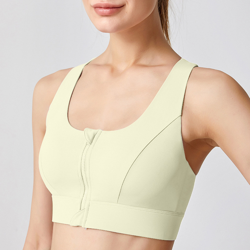 LAHN sportska grudnjaka s prednjim zatvaračem, visoka potpora, prozračna i brzo se suši