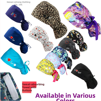 Pălărie plată din bumbac, țesătură twill, model cu flori, curea elastică pe spate, imprimare logo opțional