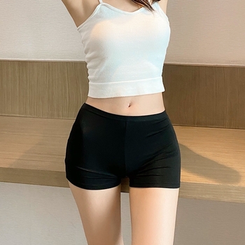 Moteriški medvilniniai saugumo šortai, vidutinė juosmens, anti ekspozicija, vasariniai trumpi šortai