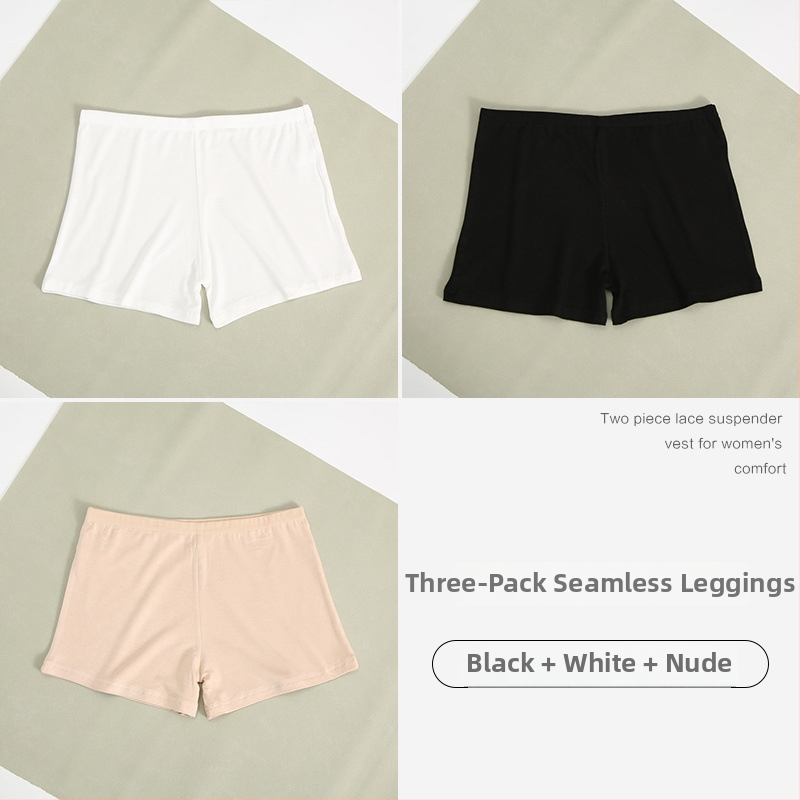 Moteriški medvilniniai saugumo šortai, vidutinė juosmens, anti ekspozicija, vasariniai trumpi šortai