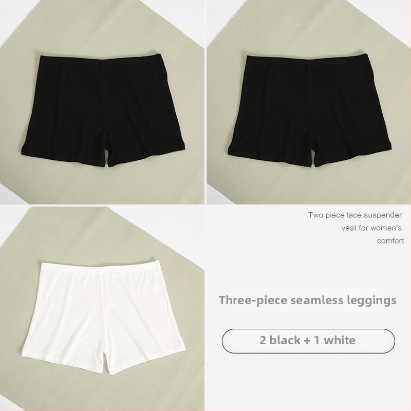 Moteriški medvilniniai saugumo šortai, vidutinė juosmens, anti ekspozicija, vasariniai trumpi šortai