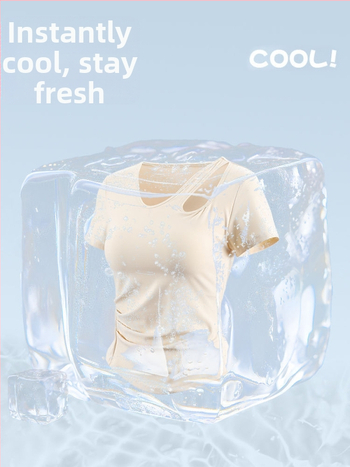 Tricou din poliester, conținut 80-90% poliester, mâneci scurte, guler rotund, stil dulce