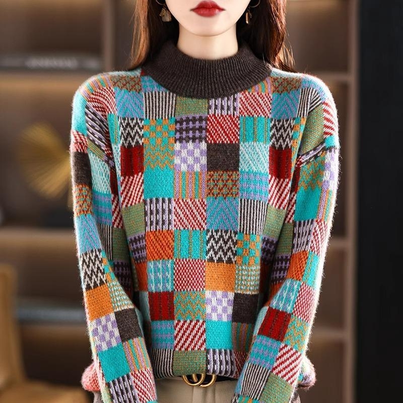 Poliesterska majica s kapuljom, mrežasti uzorak, mali turtleneck, dugi rukavi, šivanje pločastih dijelova, 90–95% poliestera, proljeće 2025