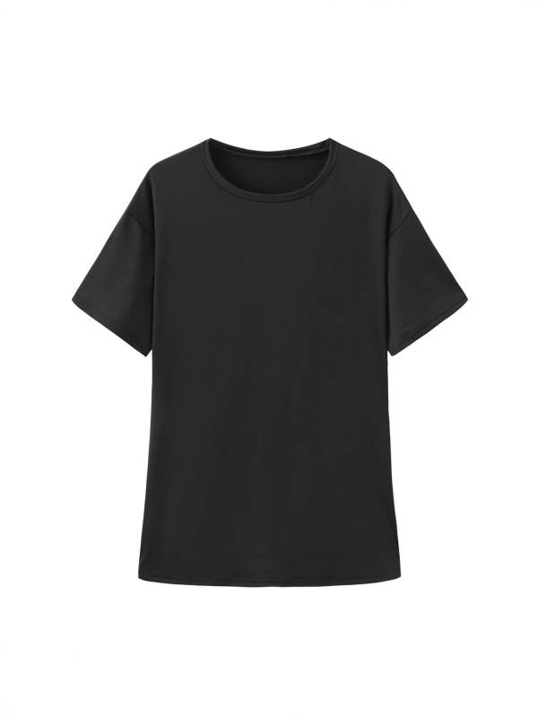 Ženski T-shirt kratkih rukava u Y2K street stilu, široka silueta, okrugli izrez, retro otisak