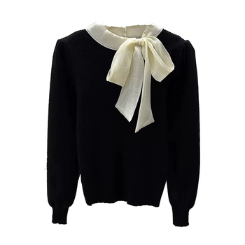 Pletený sveter z viskózového vlákna, so šálovým golierom, úzky strih, dlhé rukávy