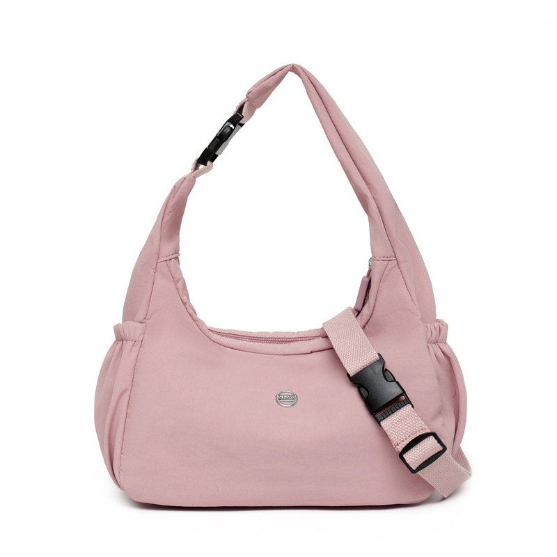 Ženska crossbody torbica, najlon, gradski stil, horizontalni kvadratni oblik, zatvarač, unutarnji džepovi za telefon i dokumente
