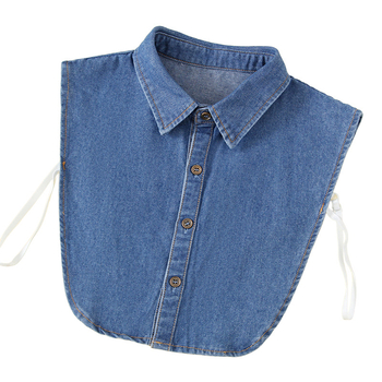 Uniszex denim hamis gallér belső réteg | Anyag: pamut, Bélés: pamut, Szélesség: 6, Gyártási számok: B901/B902/B903, 2025 tavasz