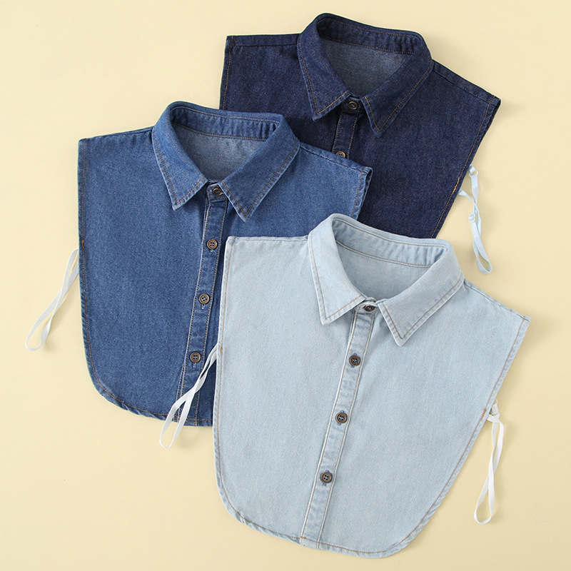 Uniszex denim hamis gallér belső réteg | Anyag: pamut, Bélés: pamut, Szélesség: 6, Gyártási számok: B901/B902/B903, 2025 tavasz