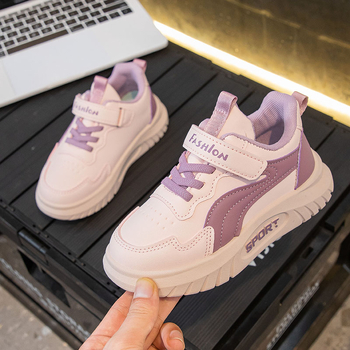 Dječje tenisice za djevojčice s niskim gornjim dijelom, Velcro zatvarač, PU gornji dio, gumeni potplat, vodootporne, protuklizne, tekstilna uložak