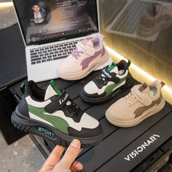 Dječje tenisice za djevojčice s niskim gornjim dijelom, Velcro zatvarač, PU gornji dio, gumeni potplat, vodootporne, protuklizne, tekstilna uložak