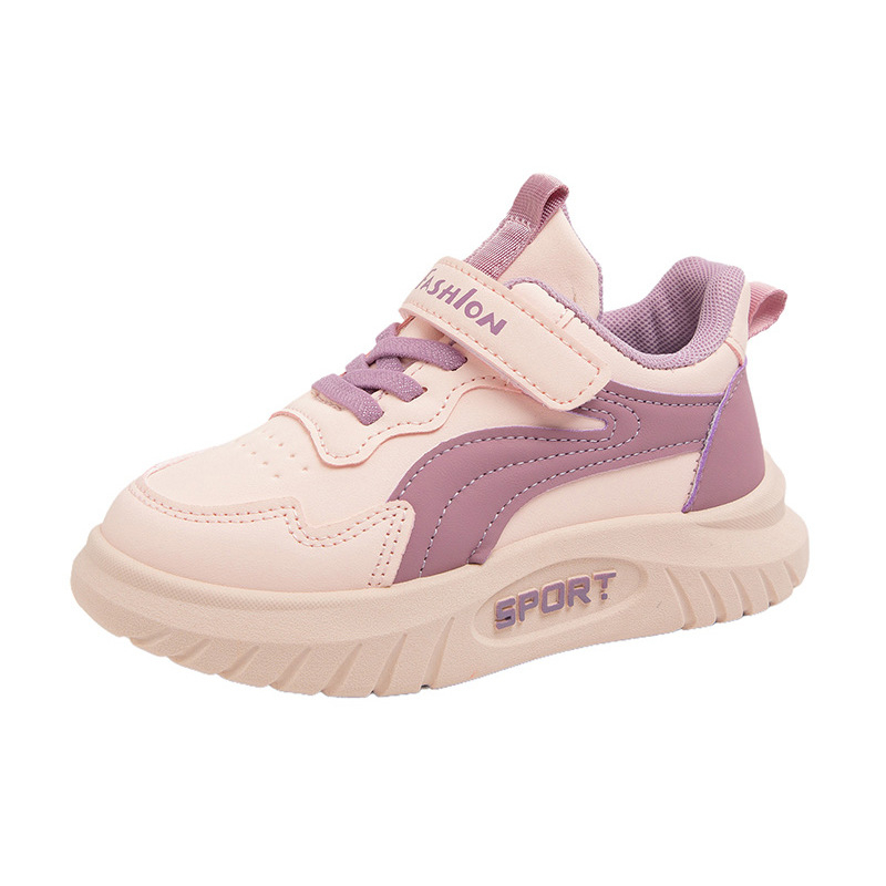 Dječje tenisice za djevojčice s niskim gornjim dijelom, Velcro zatvarač, PU gornji dio, gumeni potplat, vodootporne, protuklizne, tekstilna uložak