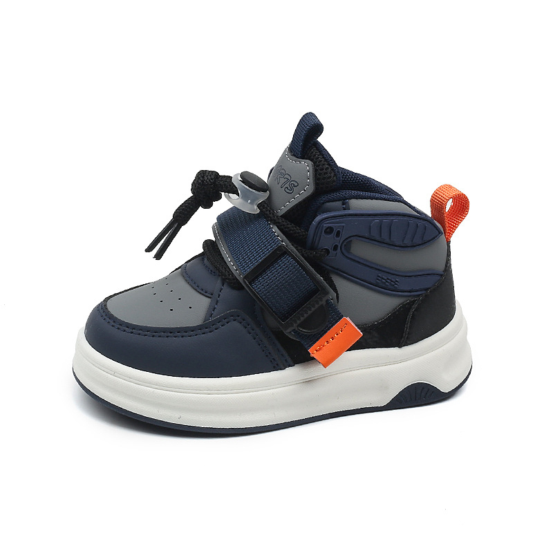 Dječje trkaće tenisice s Velcro kopčom, PU gornji dio, prozračne i otporne, gumena đon, unisex, za proljeće i jesen