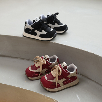 Mini Nose dječje tenisice unisex, Velcro, casual sportske tenisice za proljeće–jesen 2025, gornji dio od umjetne kože, potplat PVC, protuklizne, lagane