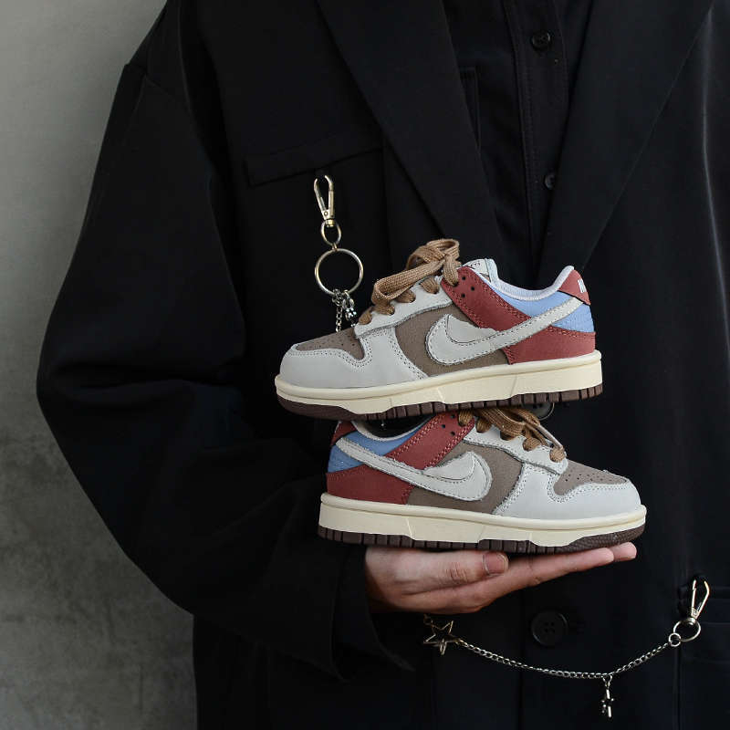 Dječje tenisice s niskim vrhom od prave kože, prozračne, mekana potplat, s Velcro trakom, casual stil, korejski stil, jesen 2025