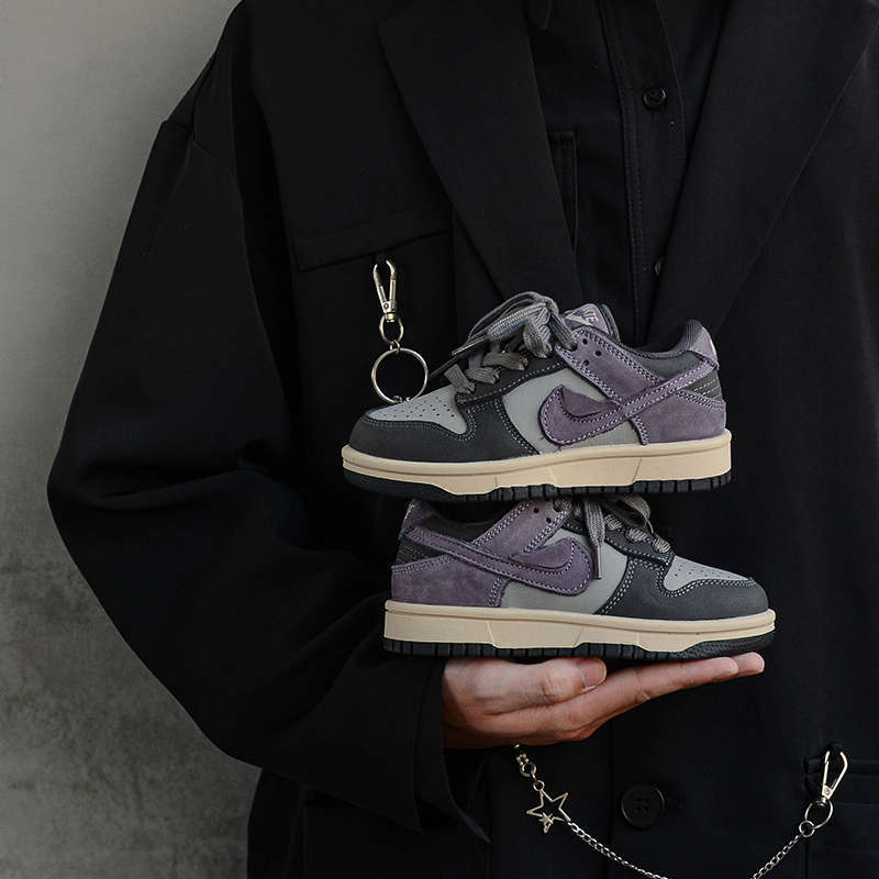Dječje tenisice s niskim vrhom od prave kože, prozračne, mekana potplat, s Velcro trakom, casual stil, korejski stil, jesen 2025