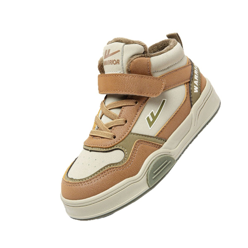 Dječje sportske tenisice za dječake s fleece podstavom, visokim gornjim dijelom, Velcro kopčom, gumom protiv klizanja, pogodne za zimu, jesen i proljeće