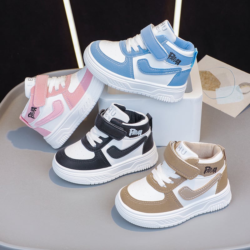 Dječje visoke tenisice s PU gornjim dijelom, gumom potplatom, Velcro zatvaračem, za uzrast 1–6 godina