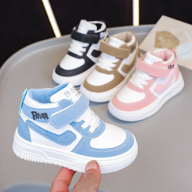 Dječje visoke tenisice s PU gornjim dijelom, gumom potplatom, Velcro zatvaračem, za uzrast 1–6 godina