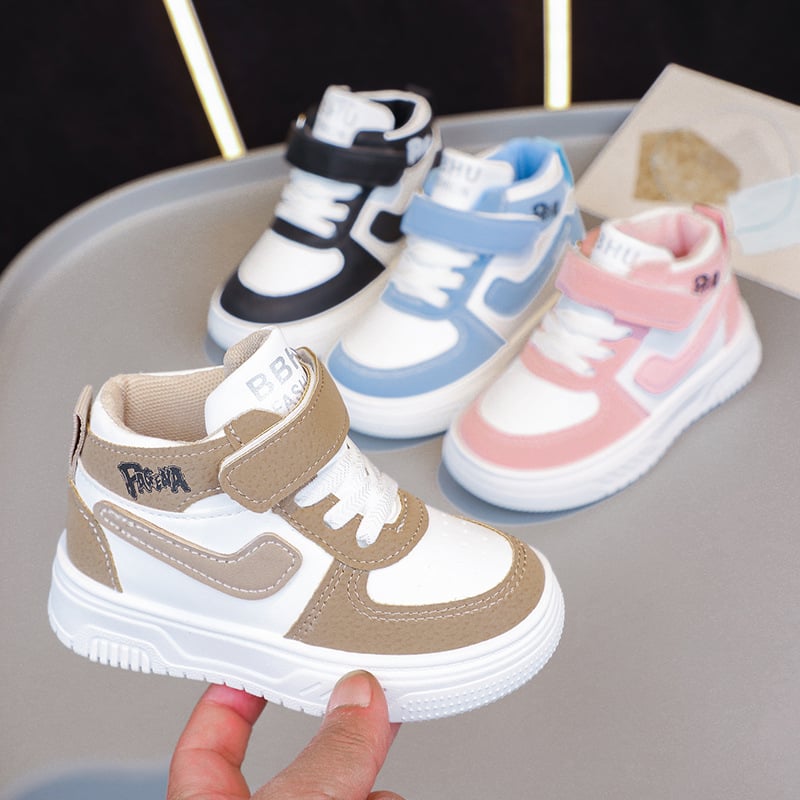 Dječje visoke tenisice s PU gornjim dijelom, gumom potplatom, Velcro zatvaračem, za uzrast 1–6 godina