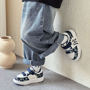 Dječje tenisice s debelom potplatom, Velcro zatvaranje, gornji dio od mikrovlakna, EVA đon, niski kroj, jednobojne, protuklizne