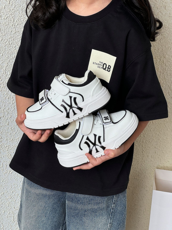 Dječje tenisice s debelom potplatom, Velcro zatvaranje, gornji dio od mikrovlakna, EVA đon, niski kroj, jednobojne, protuklizne