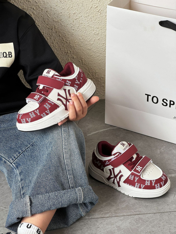 Dječje tenisice s debelom potplatom, Velcro zatvaranje, gornji dio od mikrovlakna, EVA đon, niski kroj, jednobojne, protuklizne