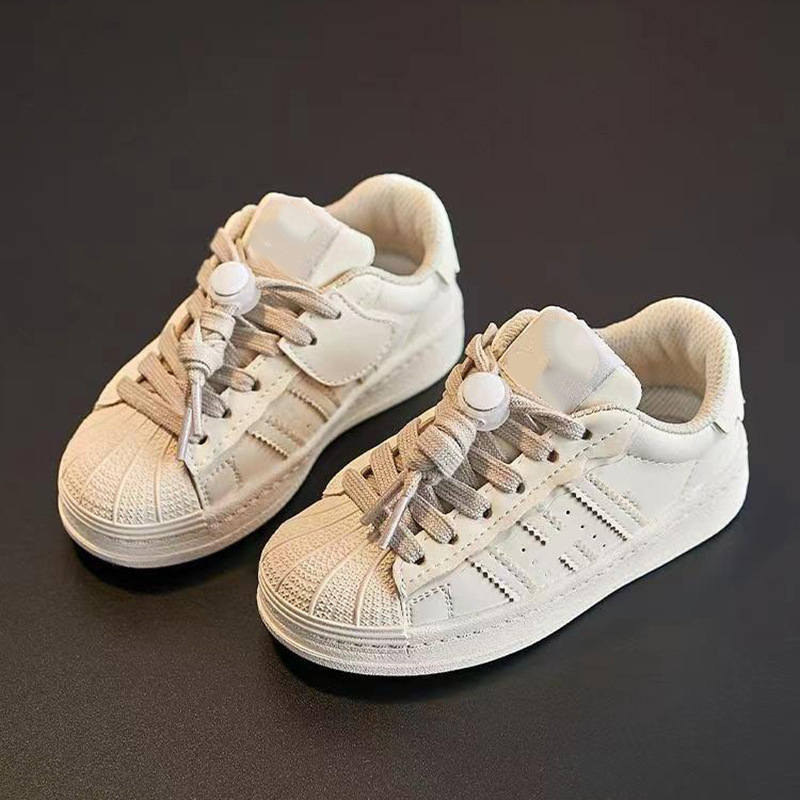 Xinzu Djeca Dad Shoes - Gornji dio od bivlje kože, gumeni potplat, prednje kopčanje, prozračan, protuklizno