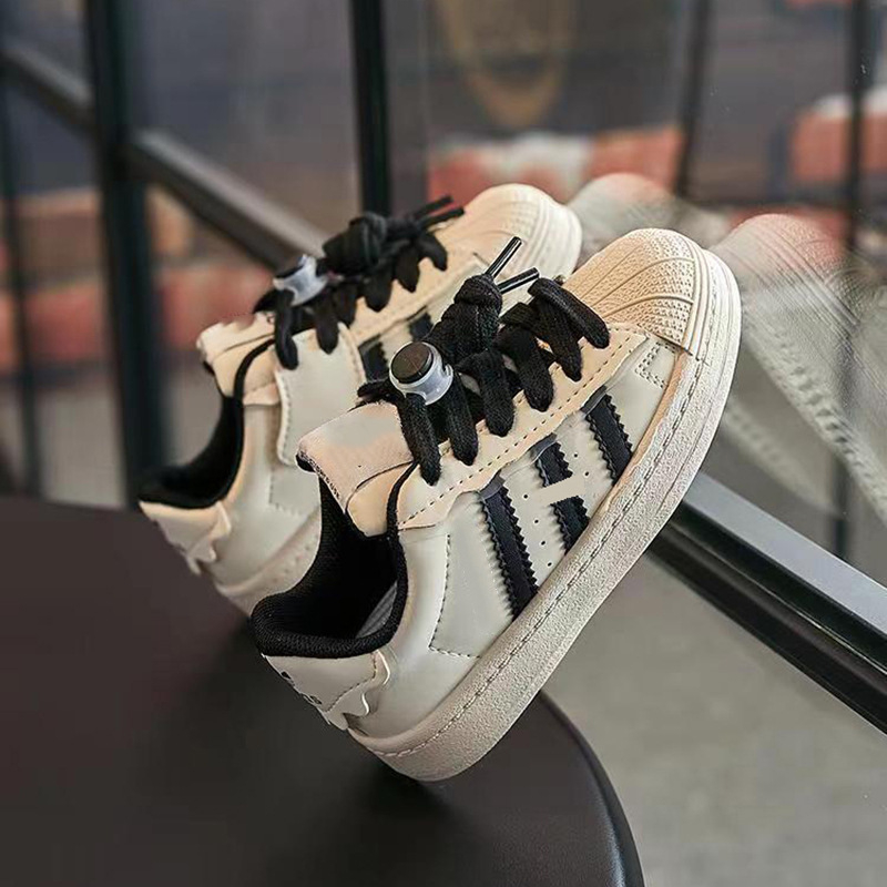 Xinzu Djeca Dad Shoes - Gornji dio od bivlje kože, gumeni potplat, prednje kopčanje, prozračan, protuklizno
