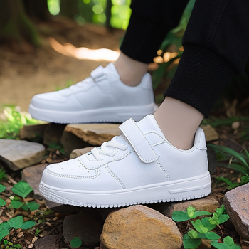 Dječje tenisice za trčanje s umjetnom kožom, prozračne, lagane, protuklizne, zatvaranje na Velcro traku