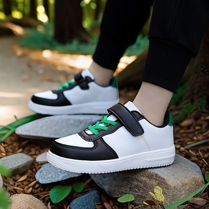 Dječje tenisice za trčanje s umjetnom kožom, prozračne, lagane, protuklizne, zatvaranje na Velcro traku