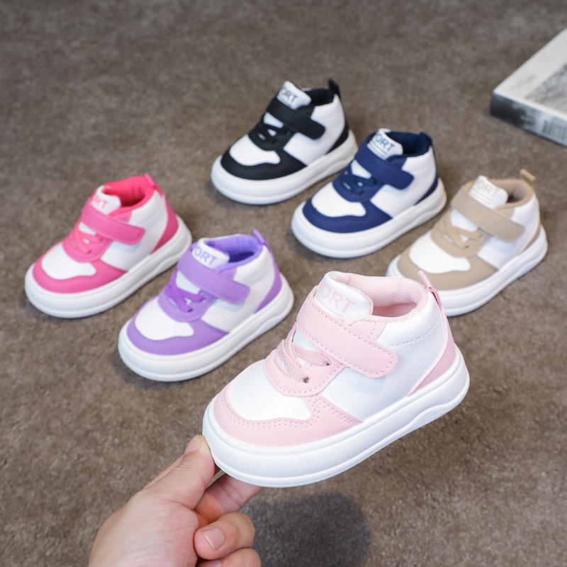 Dječje tenisice za trčanje, prozračni PU gornji dio, gumeni potplat, Velcro zatvarač, unisex