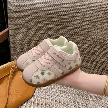 Unisex dječje tenisice za jesen, prozračne, gornji dio od umjetne kože, zatvarač na Velcro, gumeni potplat